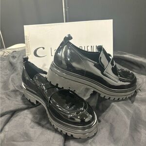 Women's Black Patent Leather Loafers